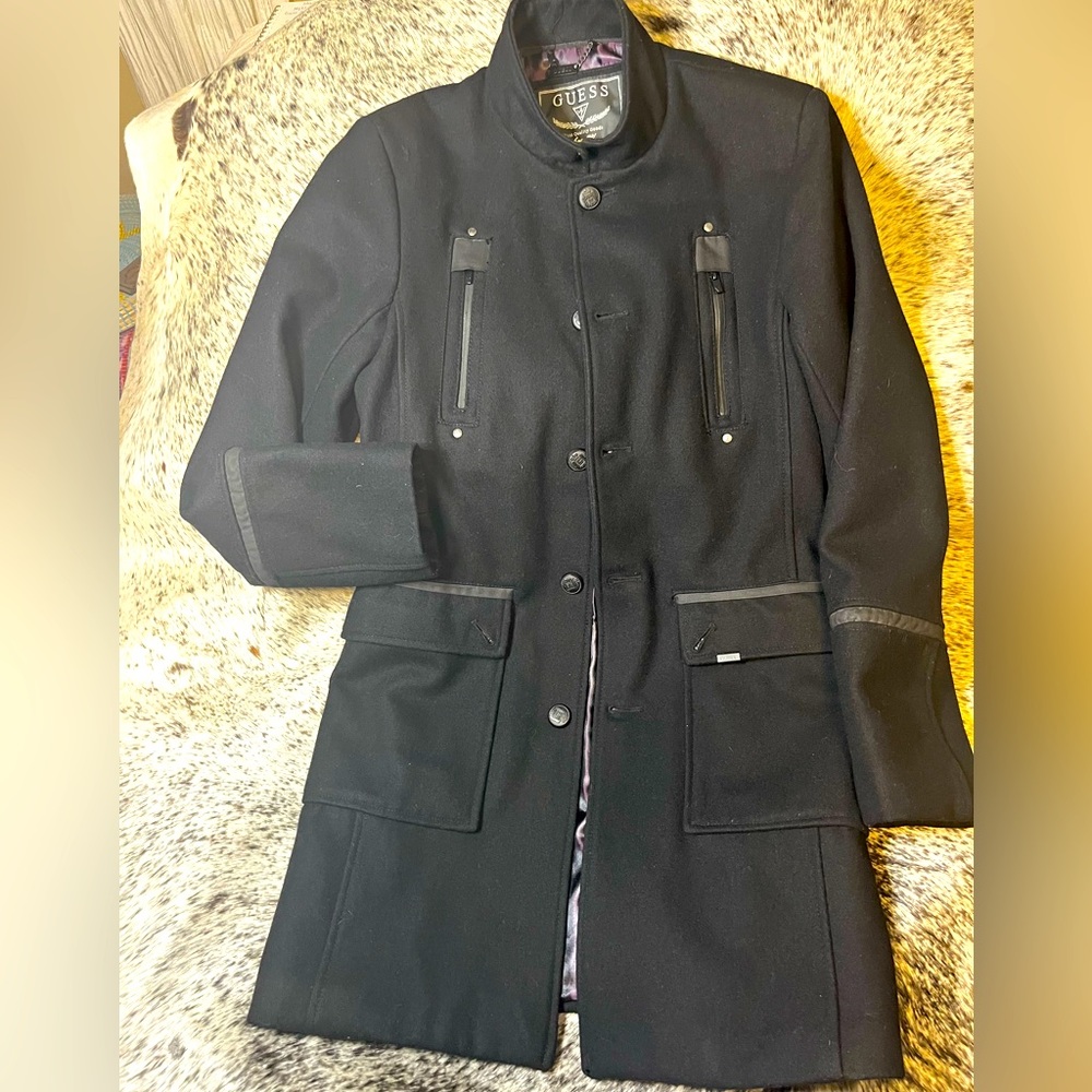 GUESS men coat, XS size, black color